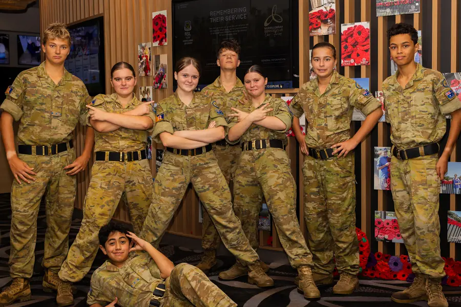 Australian Army cadets at the Murwillumbah ANZAC Day commemoration.